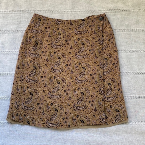 Charter Club paisley wrap mini skirt. - Picture 1 of 13